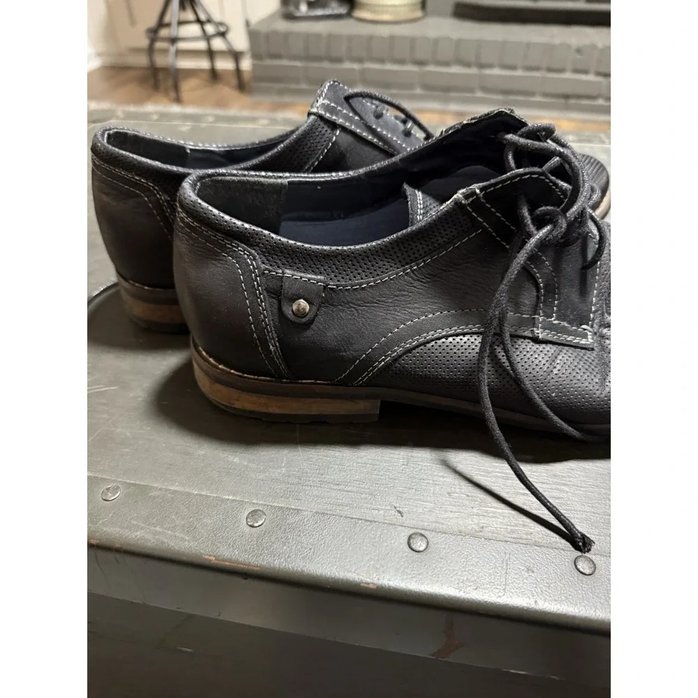 Steve Madden Cherp Derby Dress Shoes, Black Men's Size 12‎
